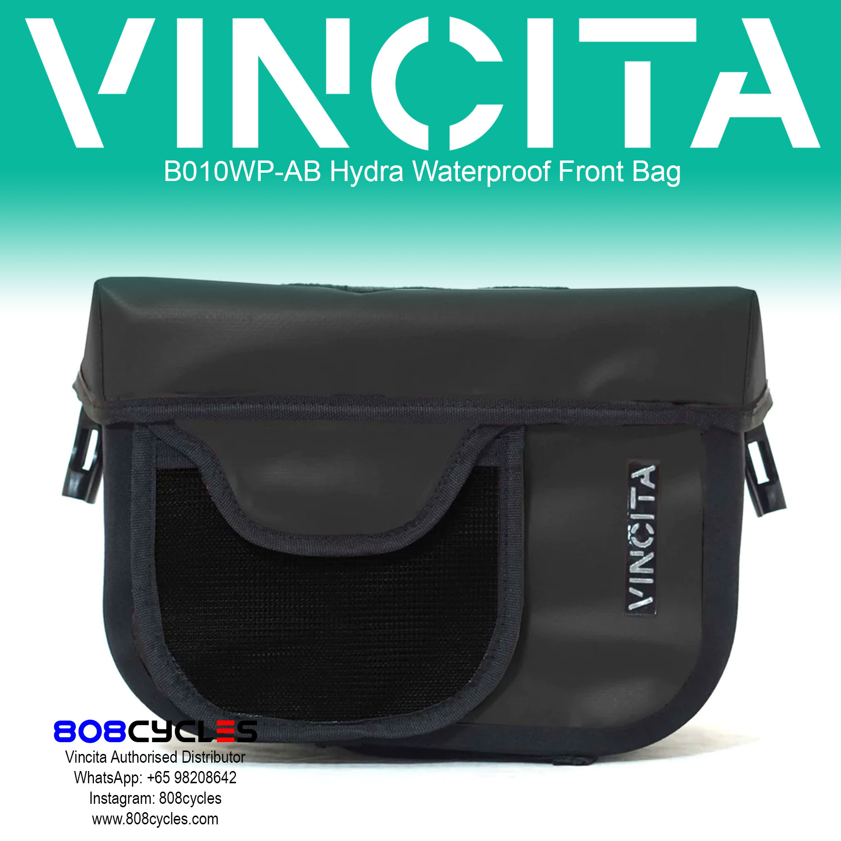 Vincita B010WP-AB-BL Hydra Front Bag Waterproof - Image 2