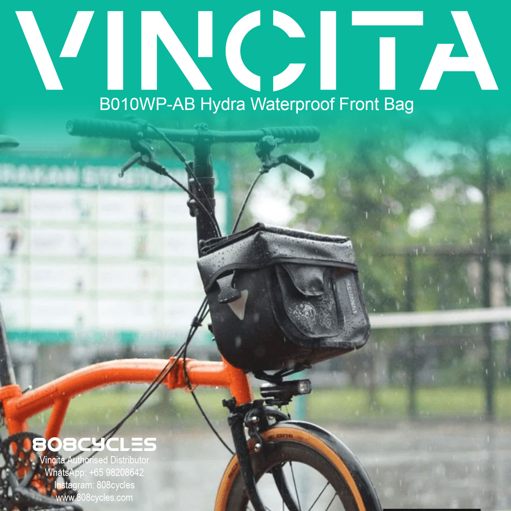 Vincita B010WP-AB-BL Hydra Front Bag Waterproof - Image 4