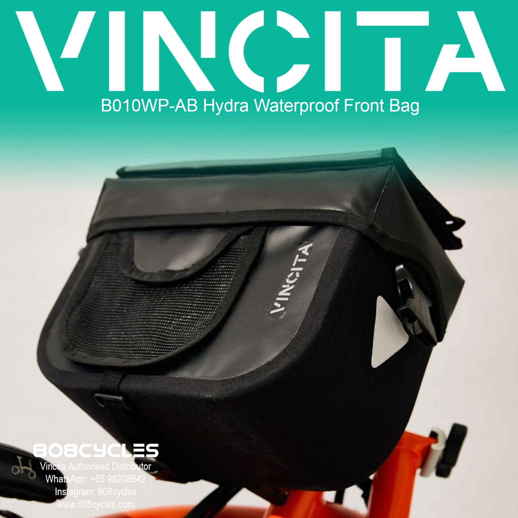 Vincita B010WP-AB-BL Hydra Front Bag Waterproof - Image 5