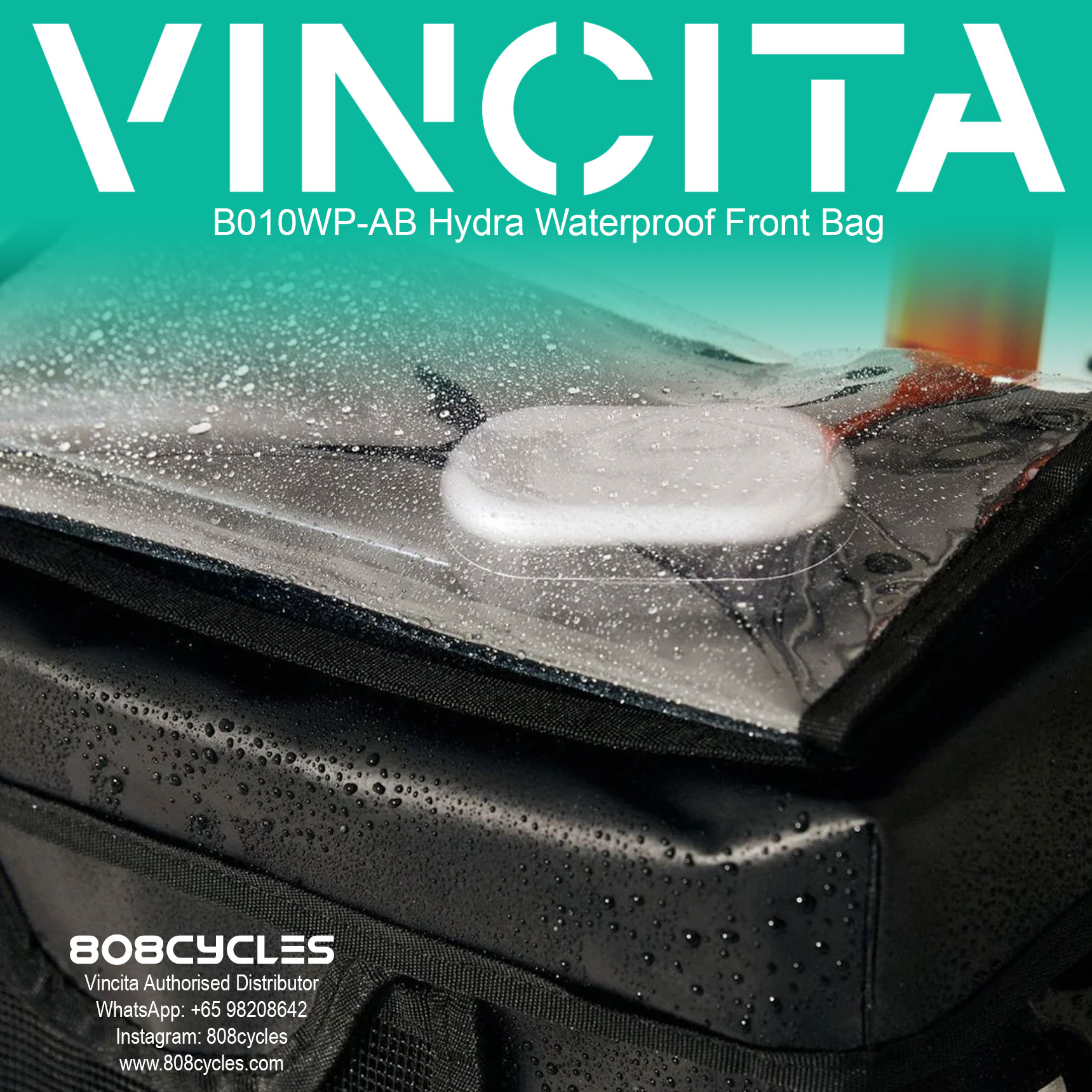 Vincita B010WP-AB-BL Hydra Front Bag Waterproof - Image 7