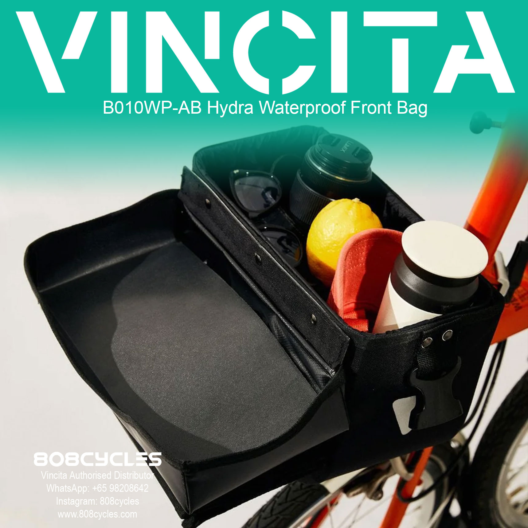 Vincita B010WP-AB-BL Hydra Front Bag Waterproof - Image 8