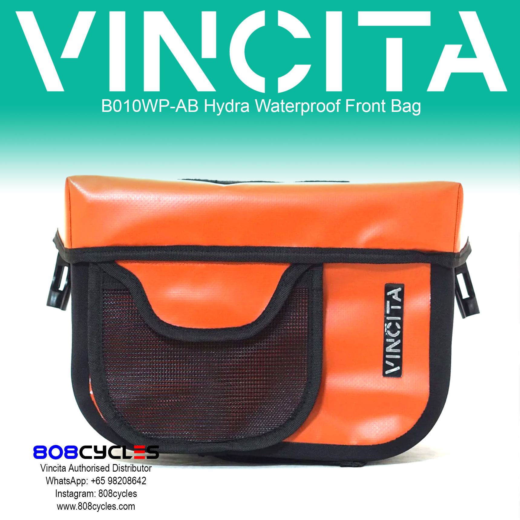 Vincita B010WP-AB-BL Hydra Front Bag Waterproof - Image 9