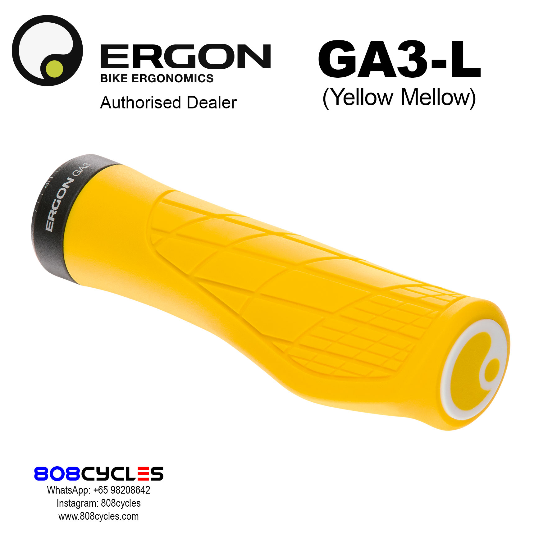 Ergon GA3-L Grips (Yellow Mellow)