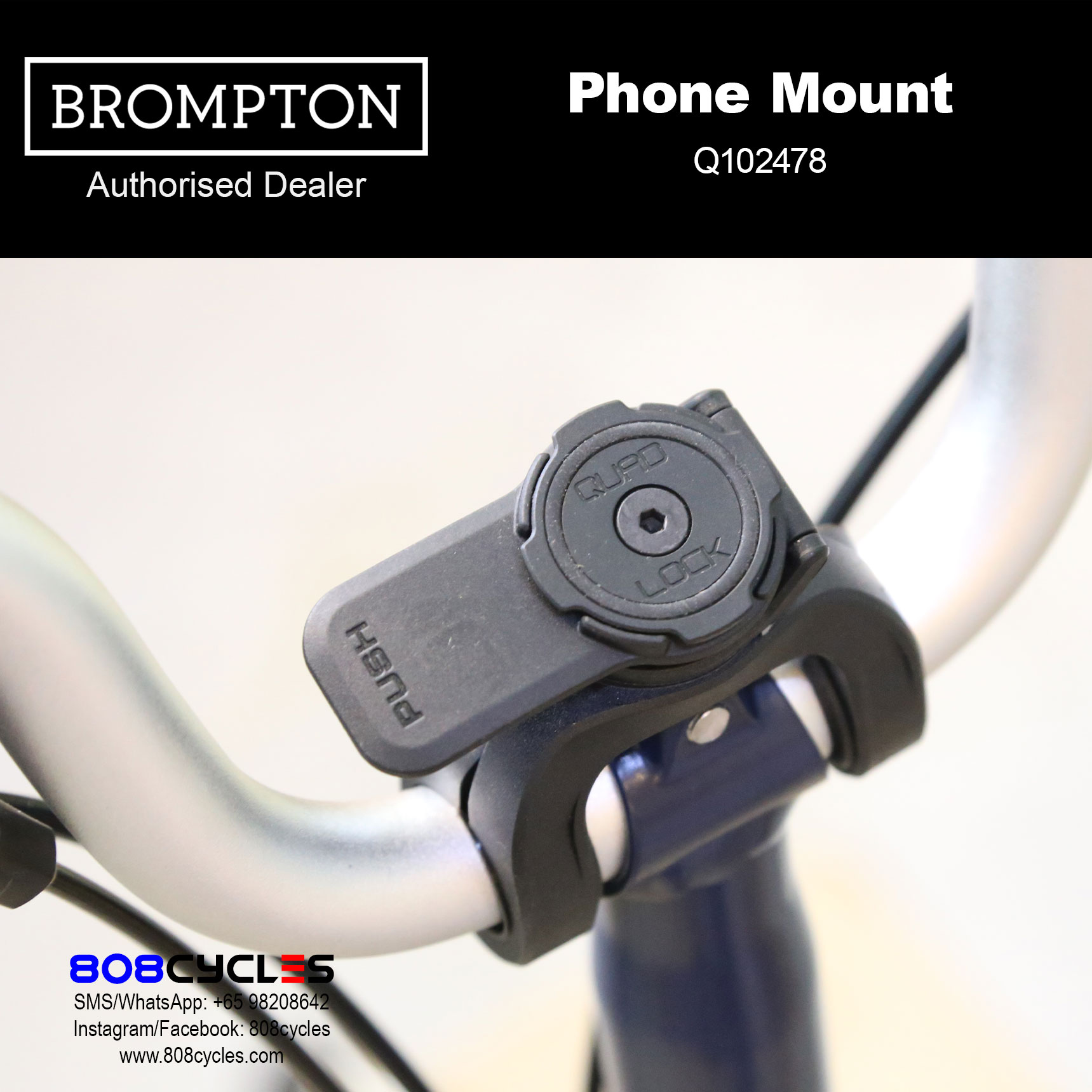 quad lock brompton phone mount