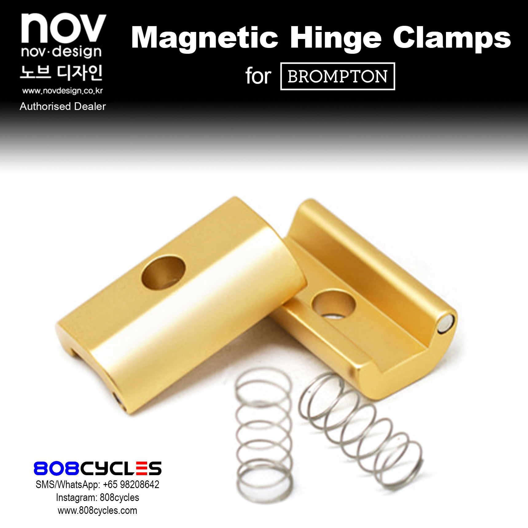 NOV DESIGN Magnetic Hinge Clamps for Brompton - Image 2