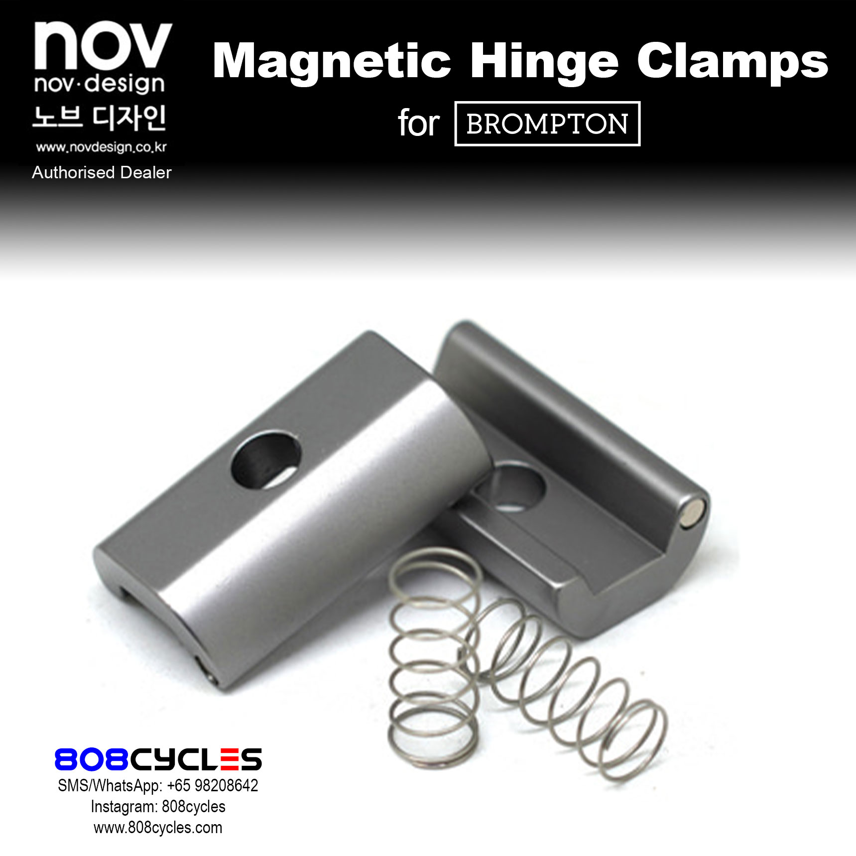 NOV DESIGN Magnetic Hinge Clamps for Brompton - Image 4