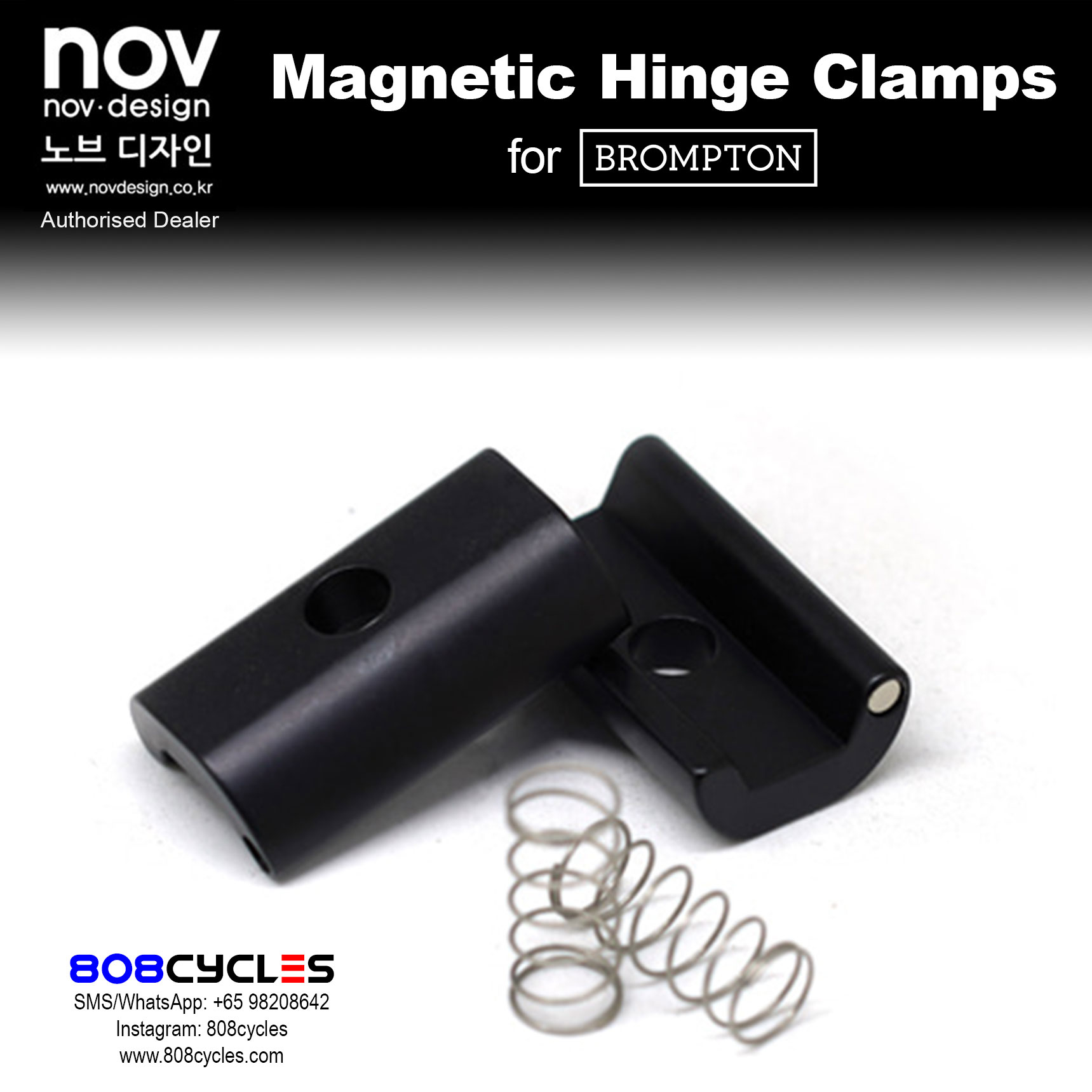 NOV DESIGN Magnetic Hinge Clamps for Brompton - Image 5