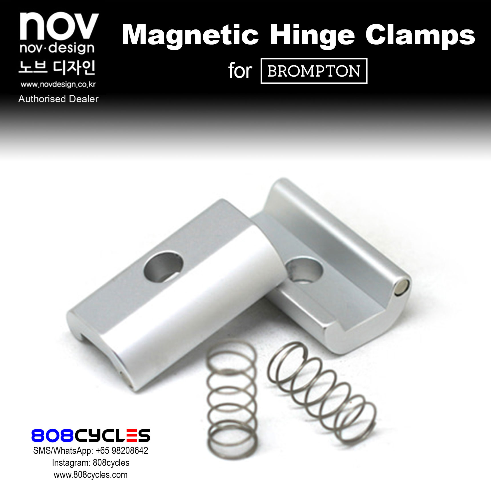NOV DESIGN Magnetic Hinge Clamps for Brompton - Image 6