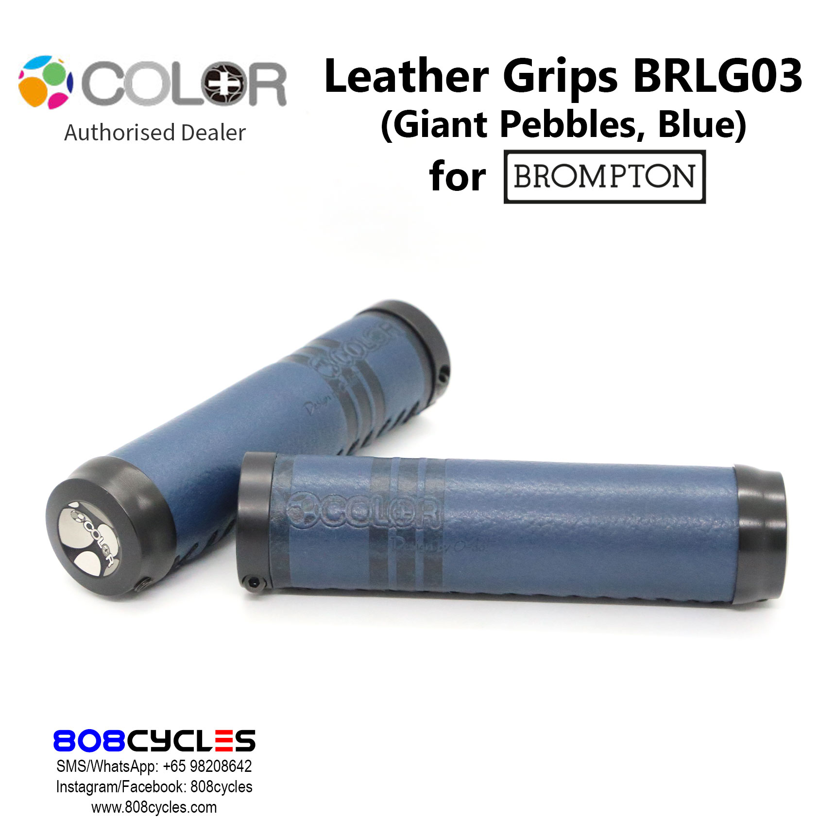 ColorPlus Grips Leather BRLG03 - Pebbles Blue