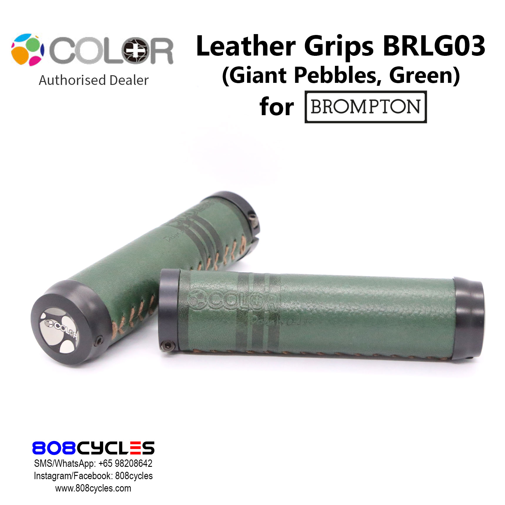 ColorPlus Grips Leather BRLG03 - Pebbles Green