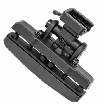 Cateye RM-1 black saddle rail rear-light mount on white background