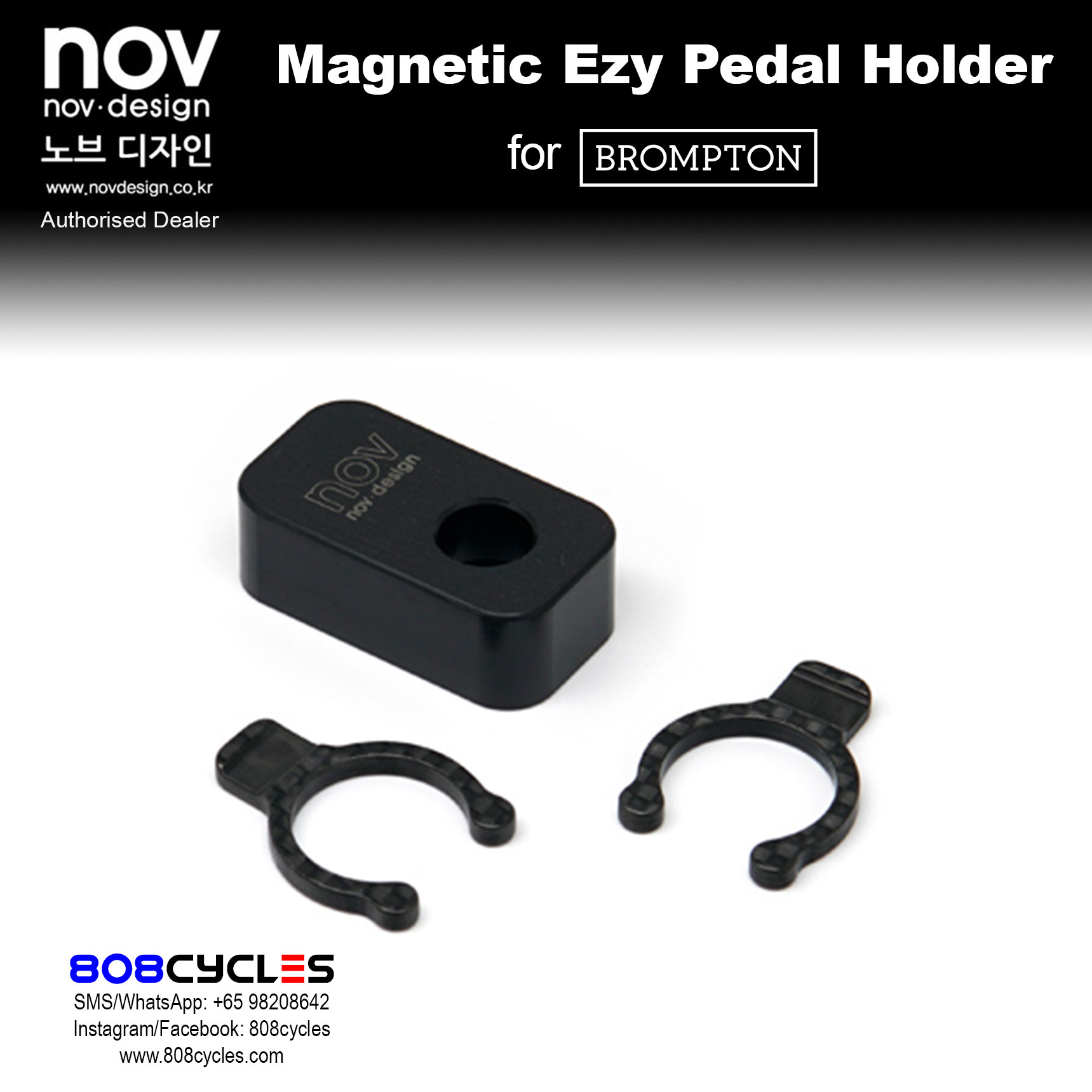 nov Magnet holder set for MKS Pedals - Black