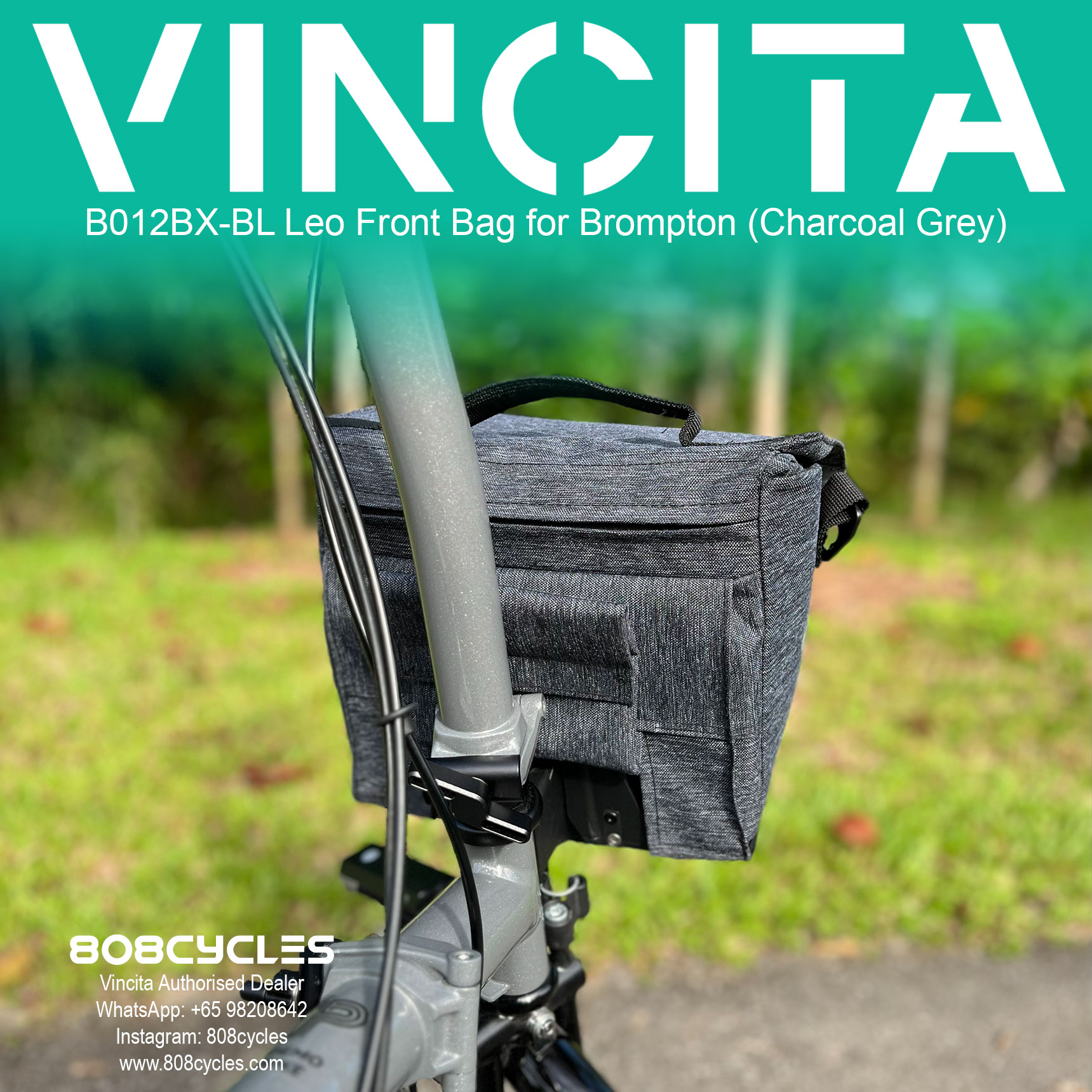 Vincita B012BX Leo Front Bag for Brompton - Image 7