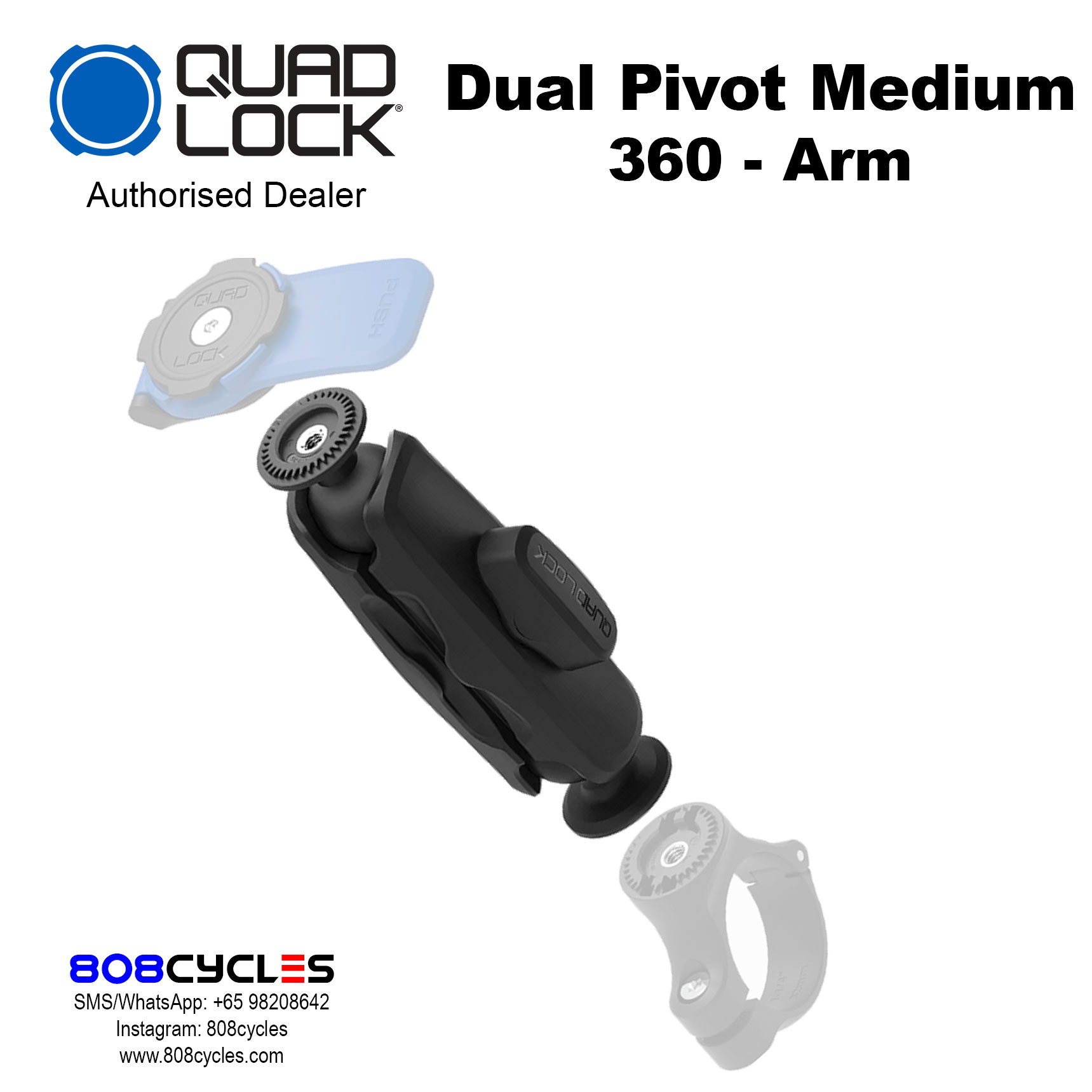 Quad Lock 360 Arm - Dual Pivot Medium - Image 3