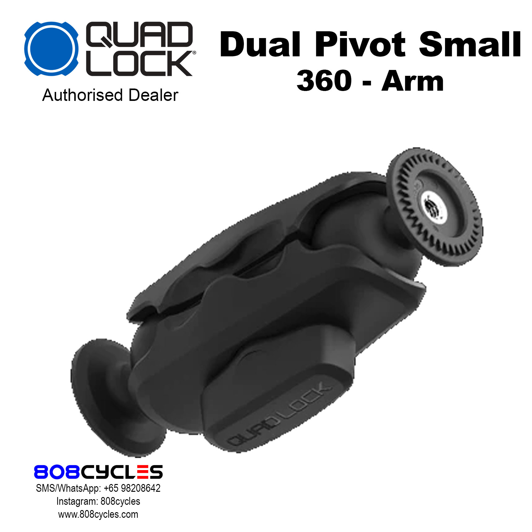 Quad Lock 360 Arm - Dual Pivot Small