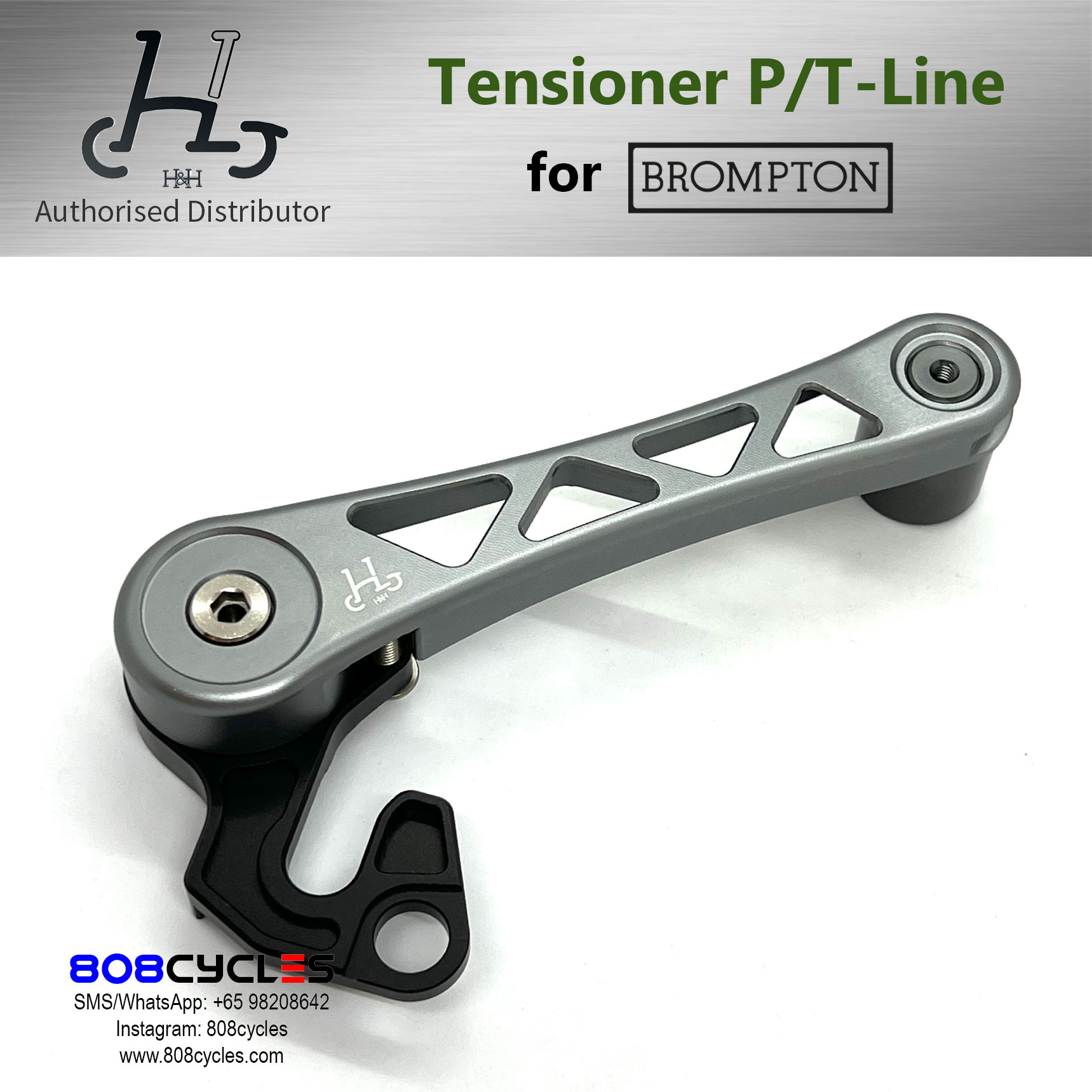 H&H 7 Speed Tensioner + Derailleur Set for Brompton Bicycle
