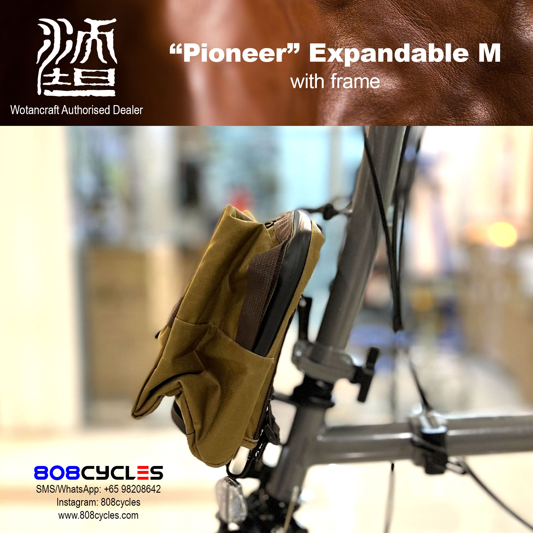 Wotancraft “Pioneer” Expandable Front Bag M for Brompton - Image 5