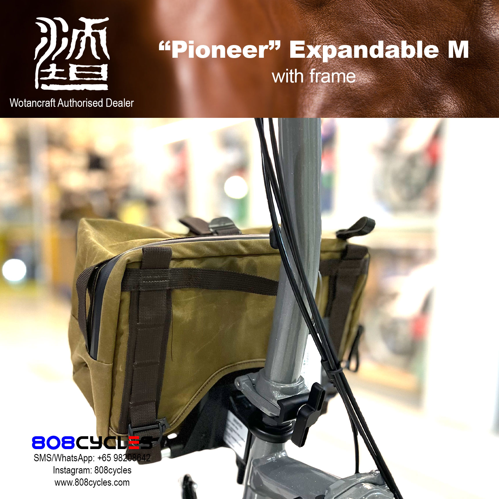 Wotancraft “Pioneer” Expandable Front Bag M for Brompton - Image 7
