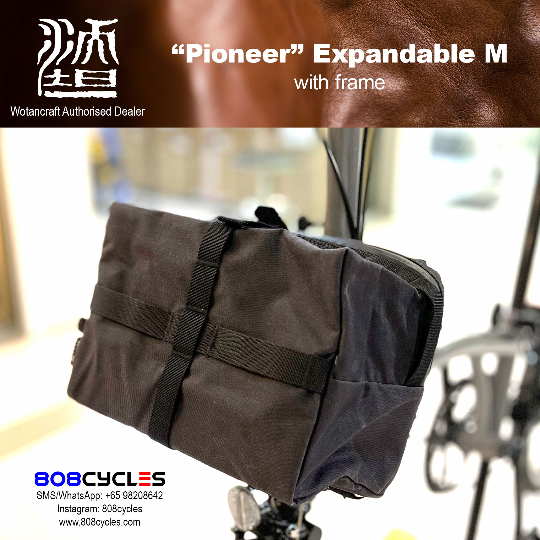 Wotancraft “Pioneer” Expandable Front Bag M for Brompton - Image 9