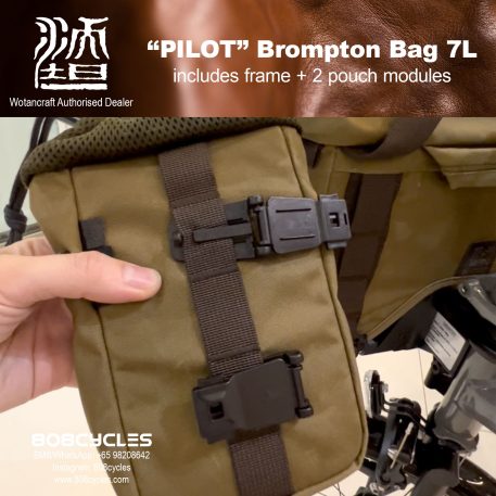 Wotancraft “Pilot” Brompton Bag 7L with 2 pouch modules – 808 Cycles