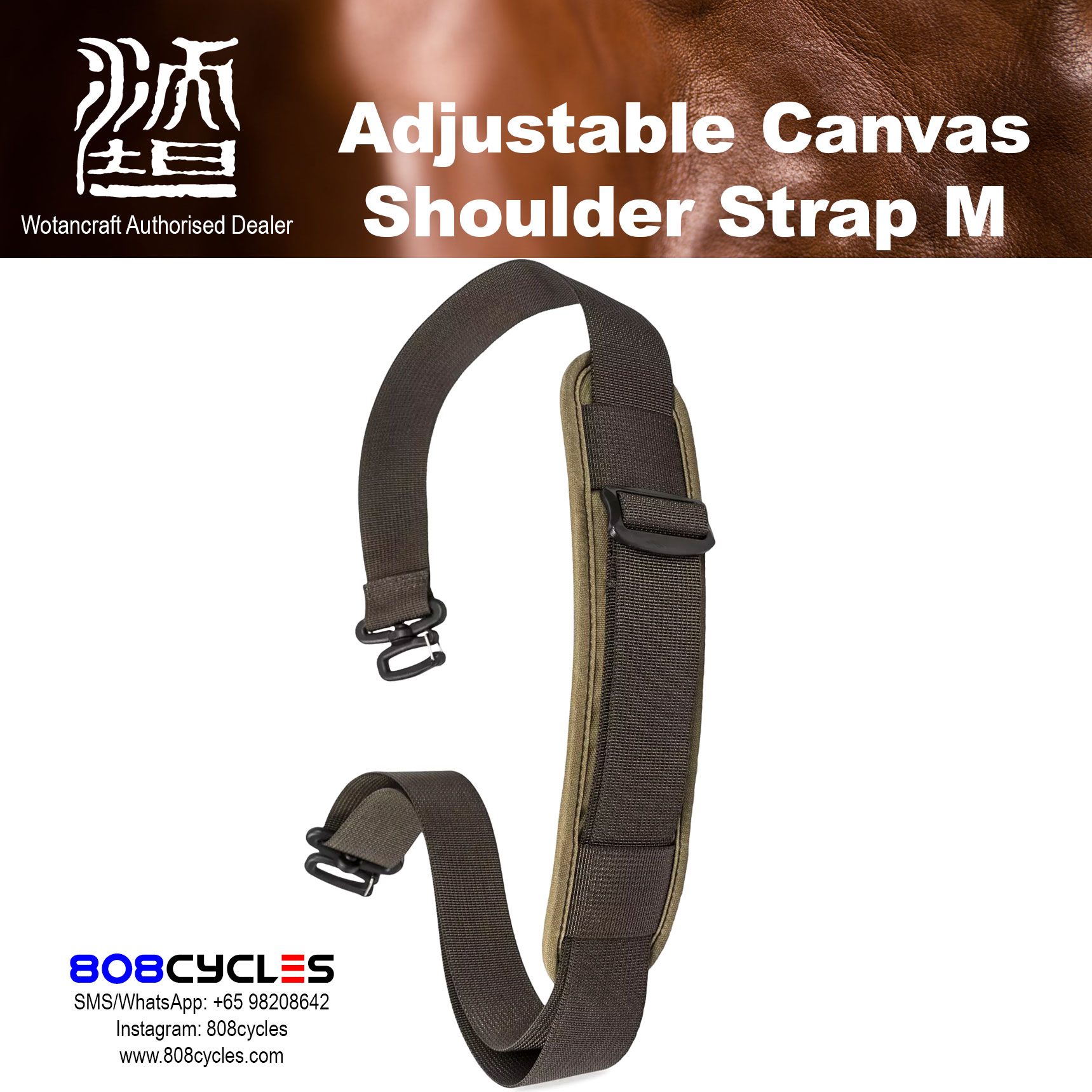 Wotancraft Adjustable Canvas Shoulder Strap M
