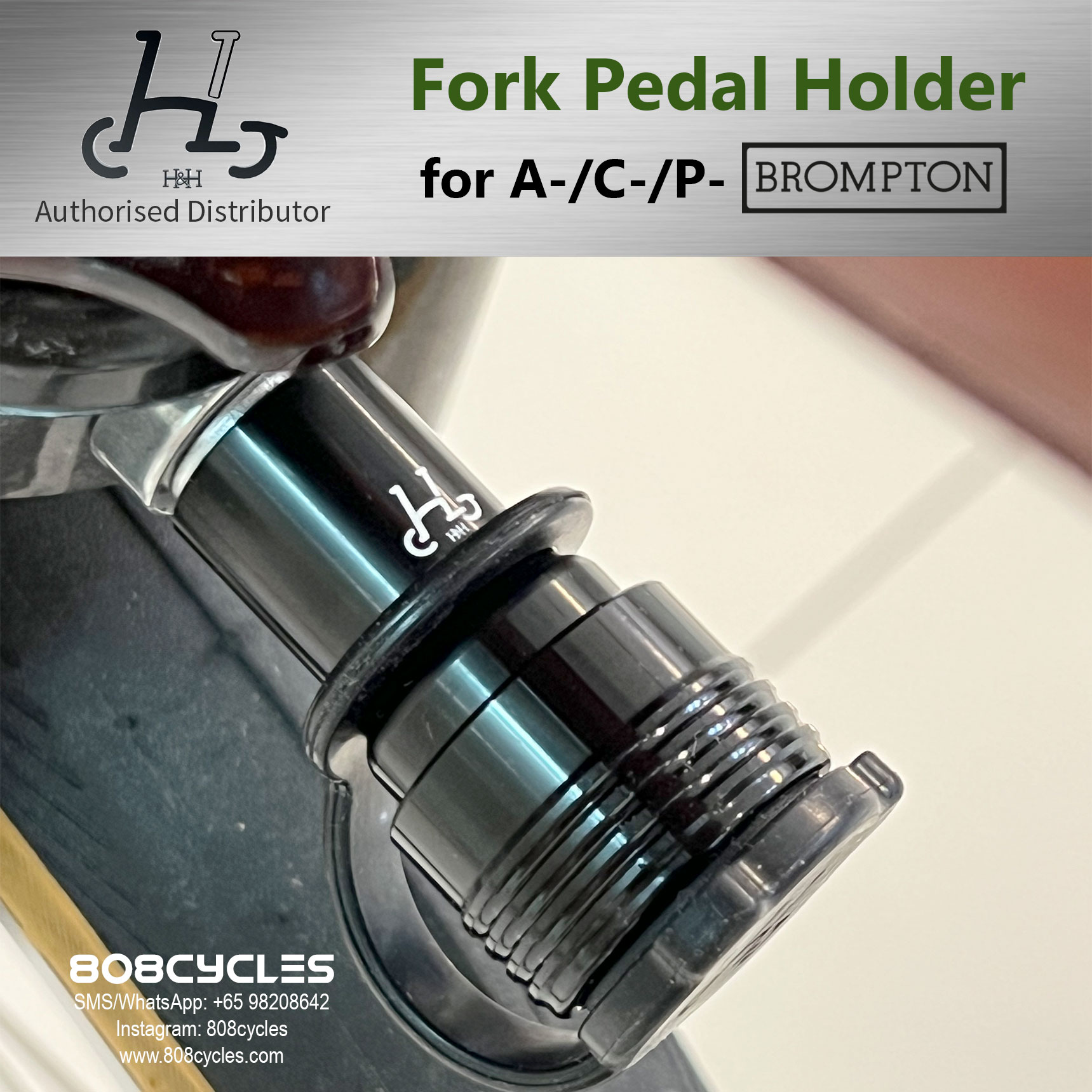H&H Pedal Holder on Fork - Image 3
