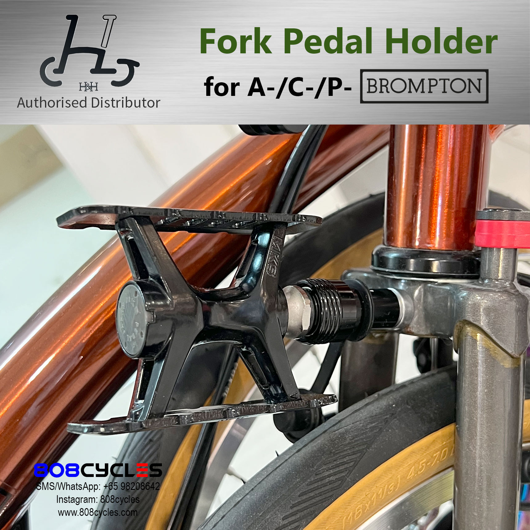 H&H Pedal Holder on Fork - Image 5