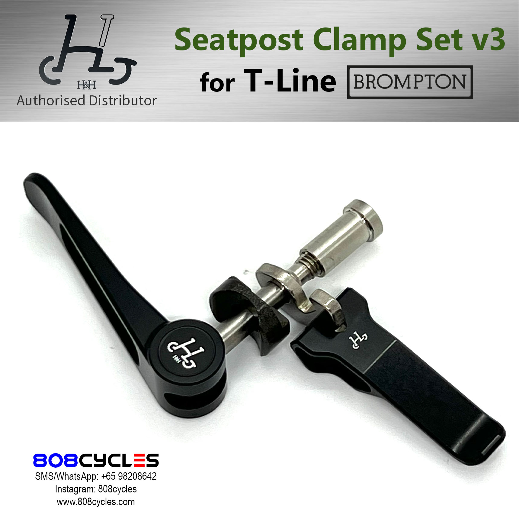 H&H Seatpost Clamp Set v3 for T-Line – 808 Cycles