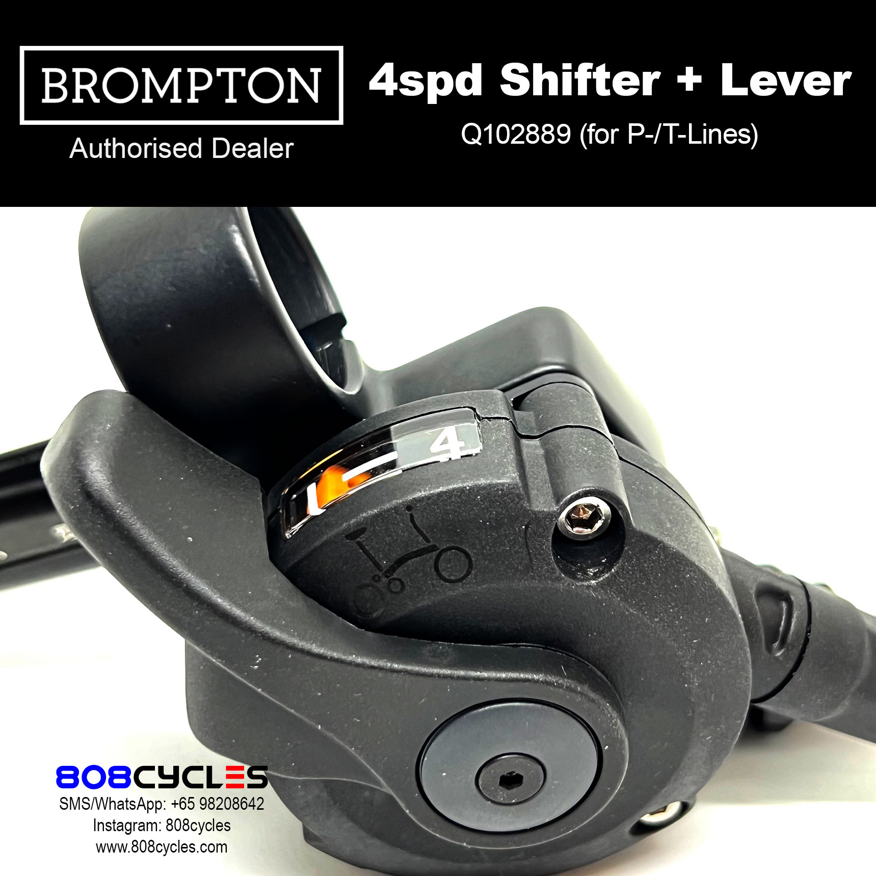 BROMPTON ADV 4SPD Shifter + Brake Lever (for P-/T-Line) - Image 6