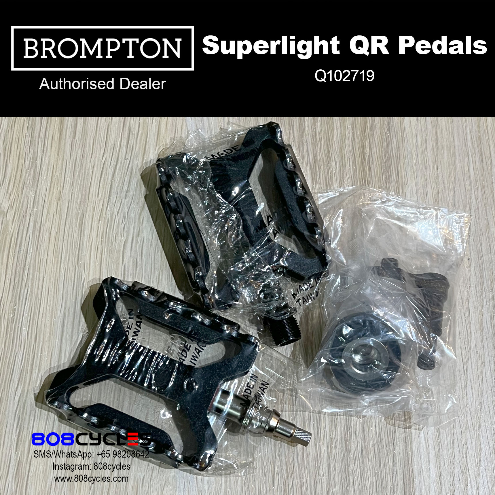 BROMPTON Superlight QR Pedal Set - Black Q102719 - Image 4