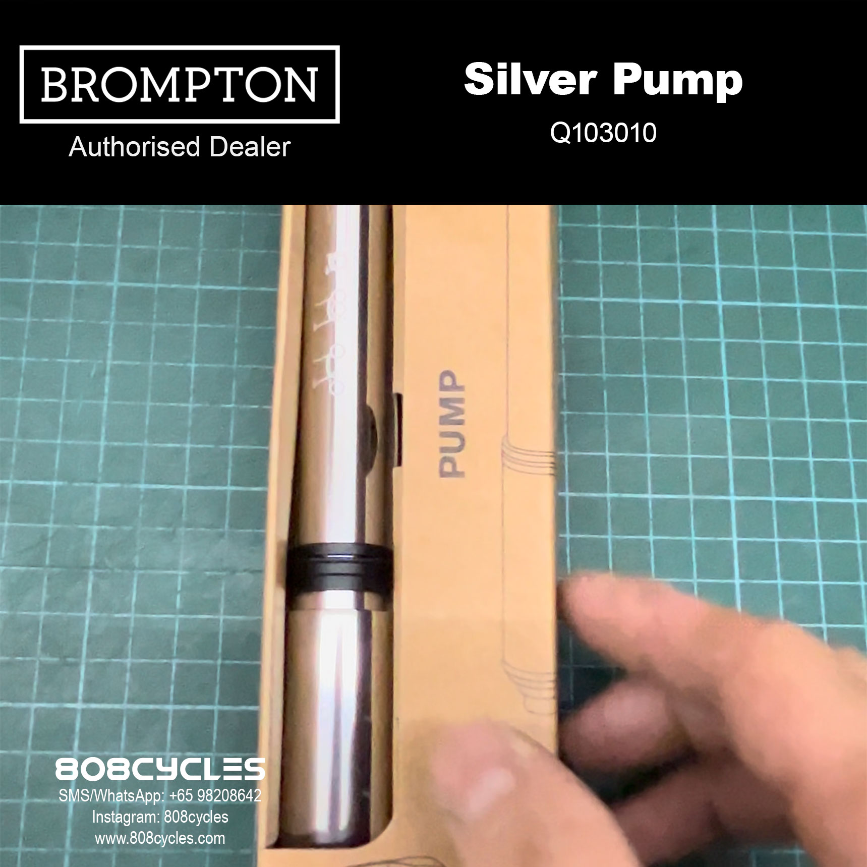Brompton Silver Pump With Mounting Brackets - Image 2