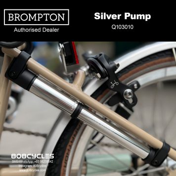 Brompton Silver Pump With Mounting Brackets