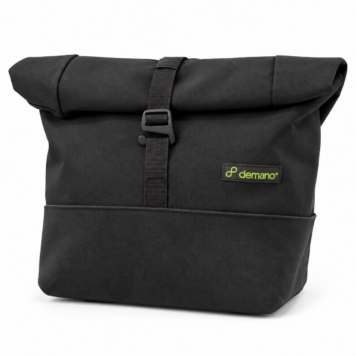 Demano LLAC-S mini roll-top front bag for Brompton in black