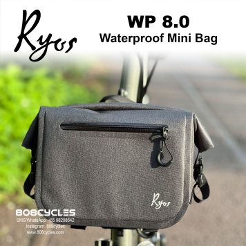 Ryos WP 8.0 Waterproof Front Bag for Brompton (Dark Grey)