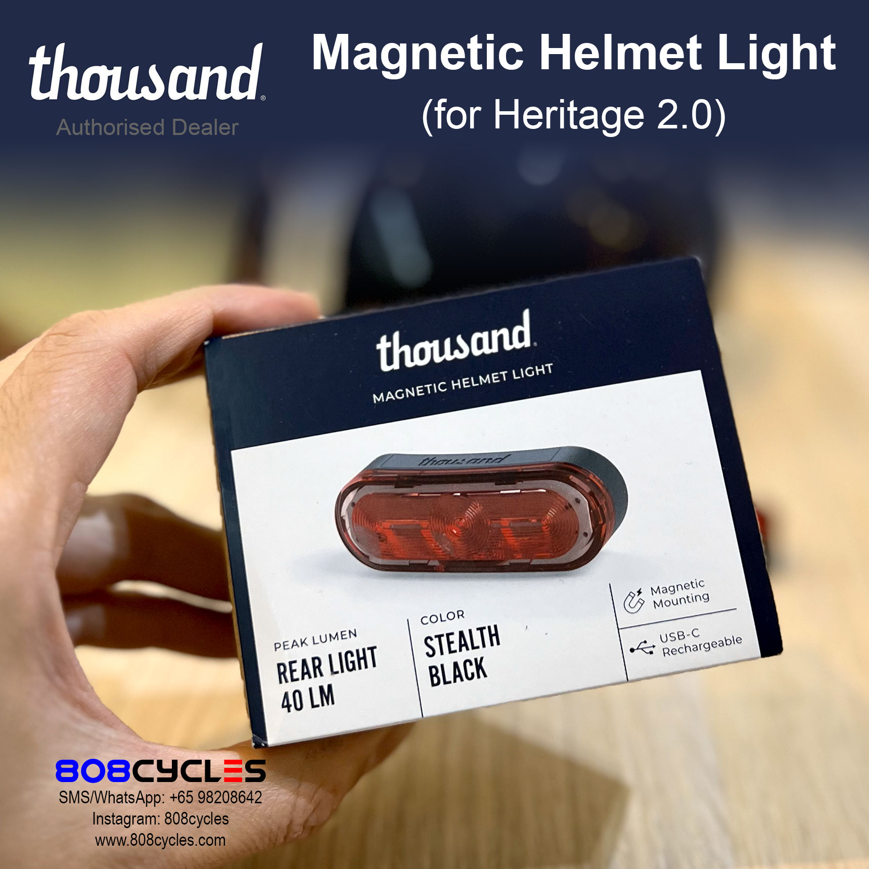 Thousand Magnetic Helmet Light - Image 5