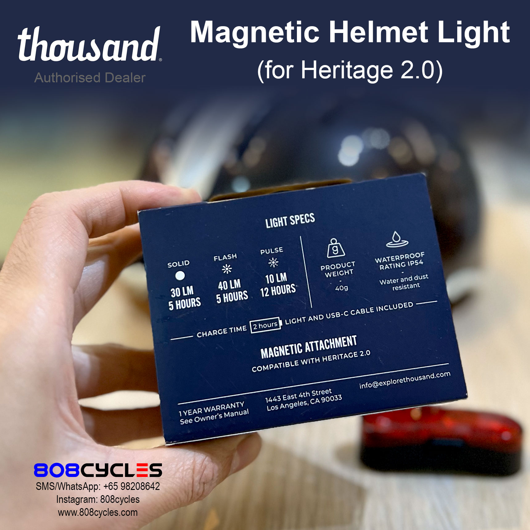 Thousand Magnetic Helmet Light - Image 6