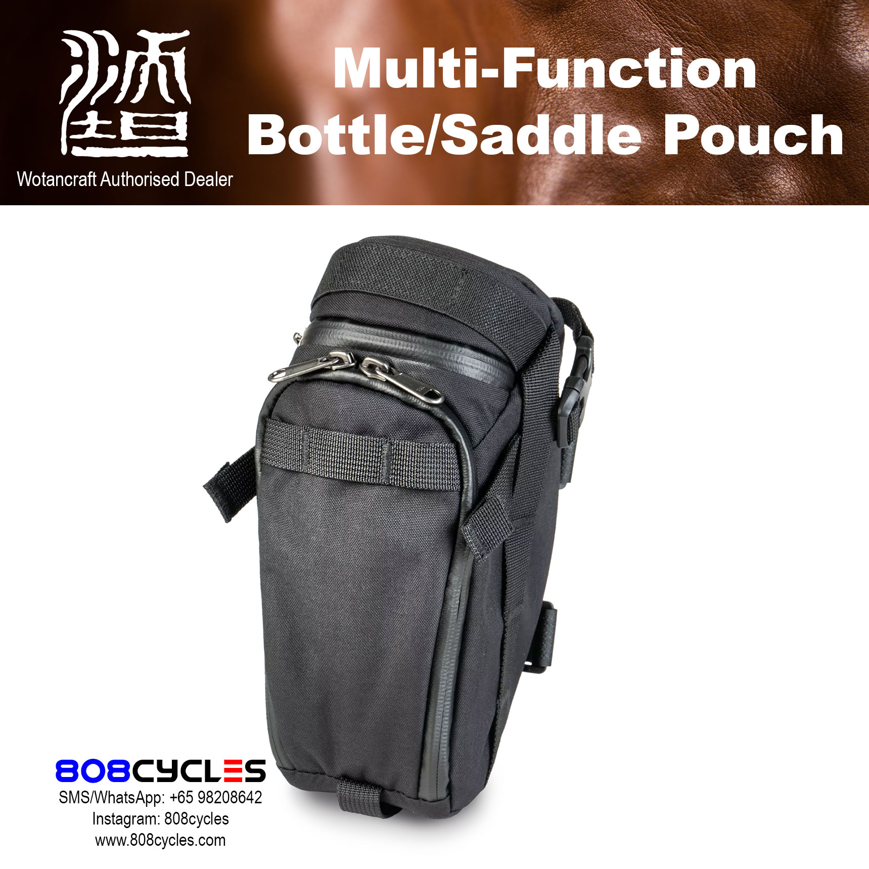 Wotancraft Multi-Function Bottle Saddle Pouch - Image 14