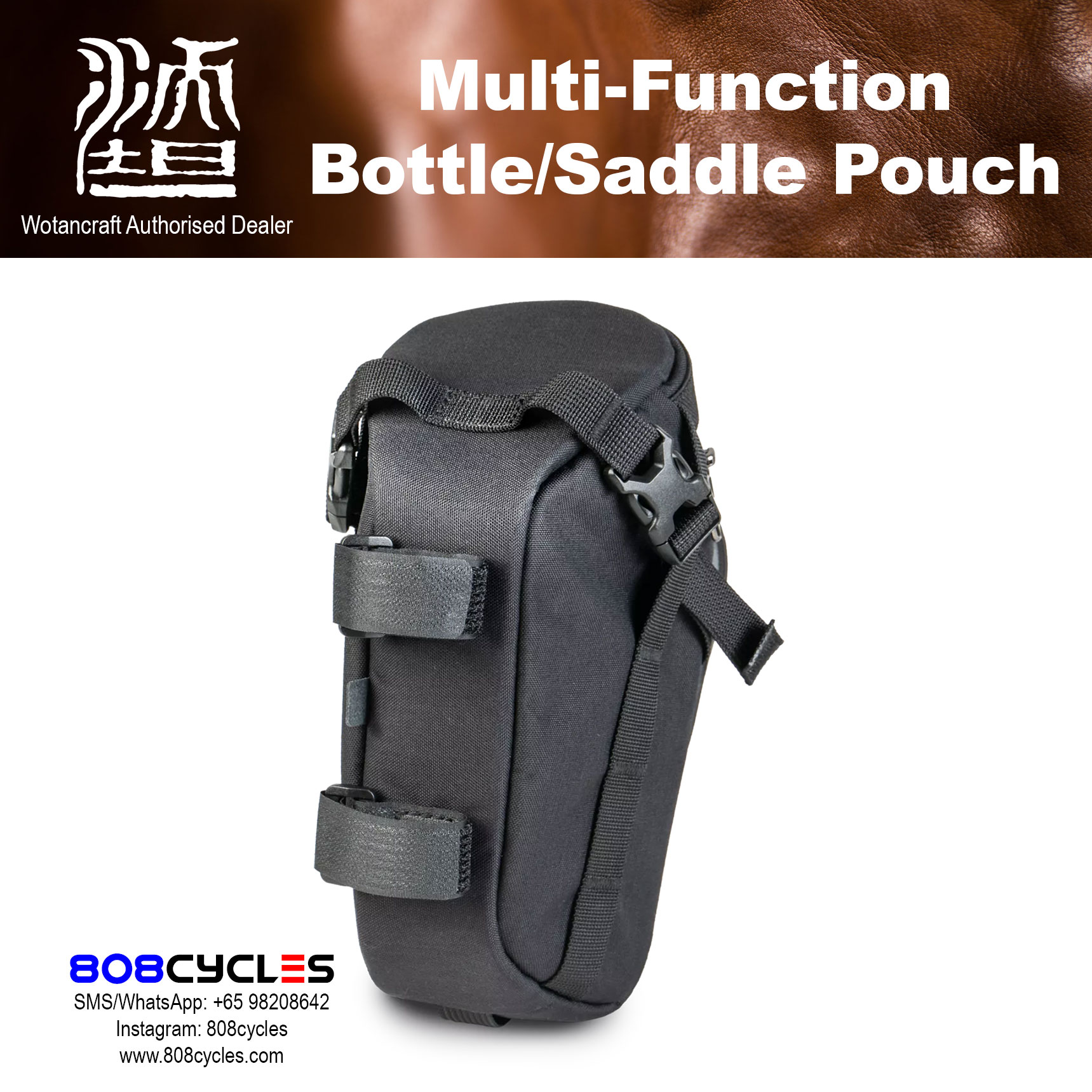 Wotancraft Multi-Function Bottle Saddle Pouch - Image 13