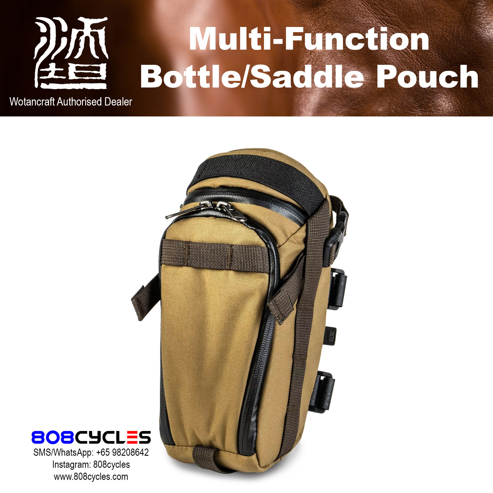 Wotancraft Multi-Function Bottle Saddle Pouch - Image 11