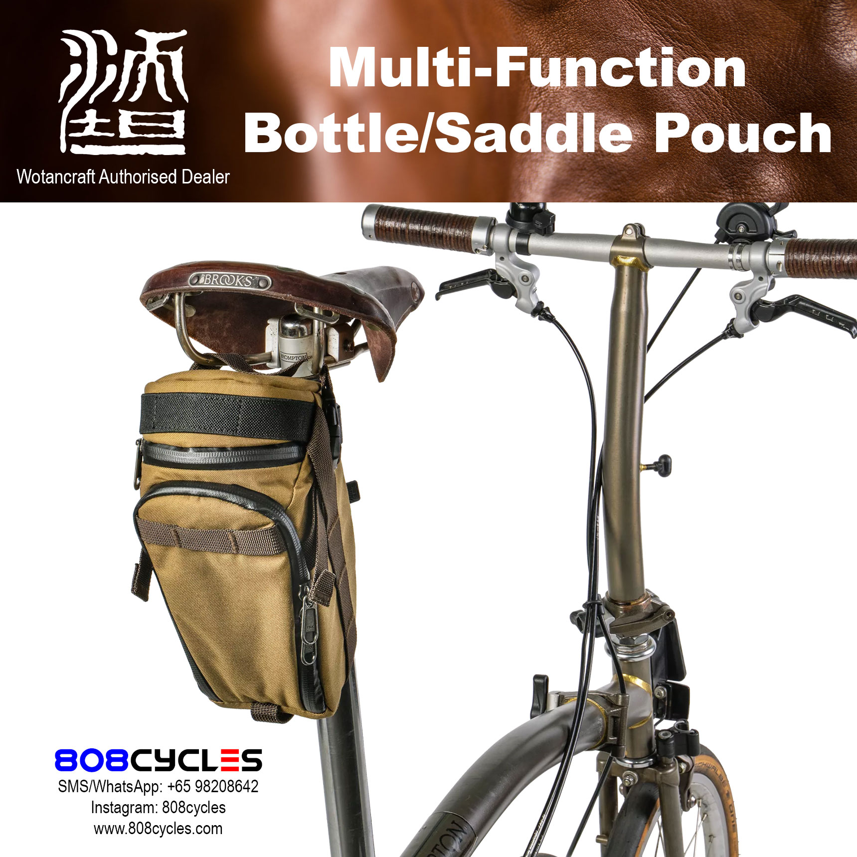 Wotancraft Multi-Function Bottle Saddle Pouch