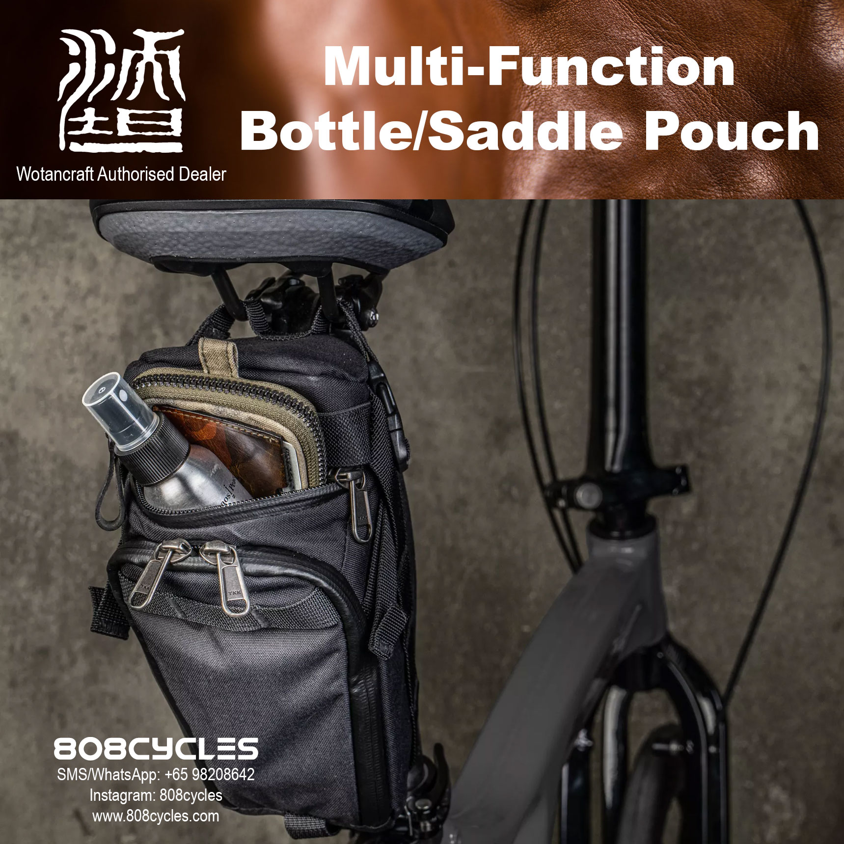 Wotancraft Multi-Function Bottle Saddle Pouch - Image 6