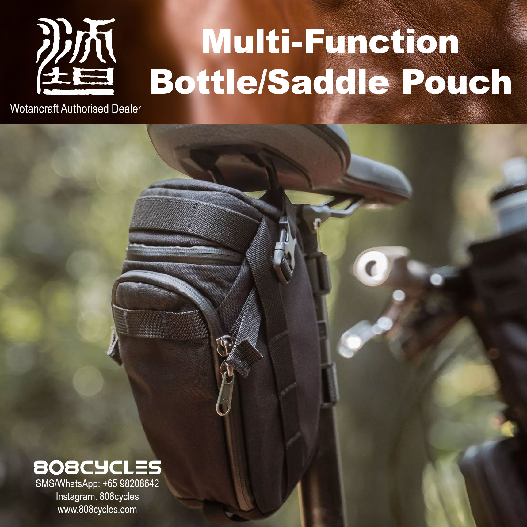 Wotancraft Multi-Function Bottle Saddle Pouch - Image 5