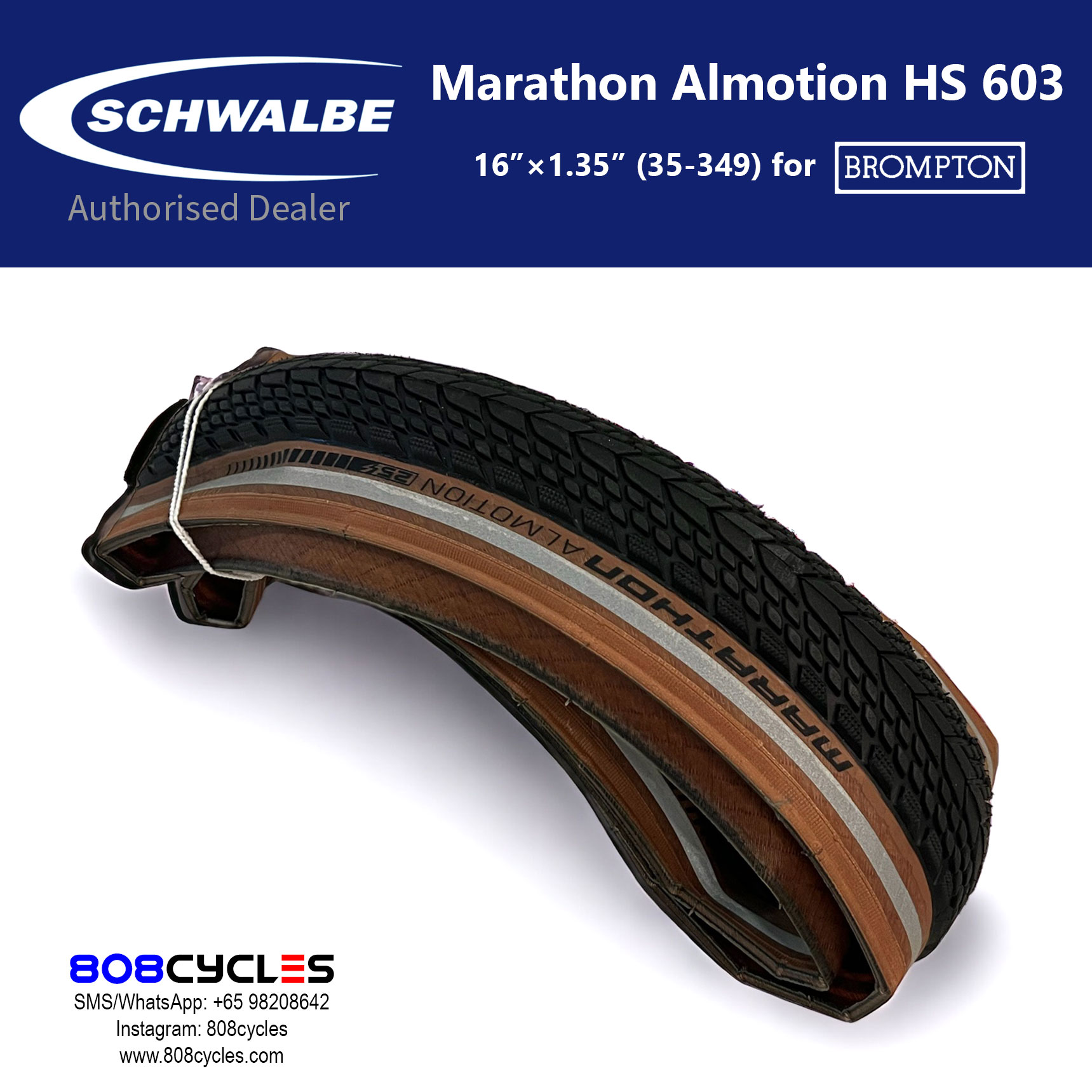 Schwalbe Marathon Almotion HS 603 (brown, foldable)
