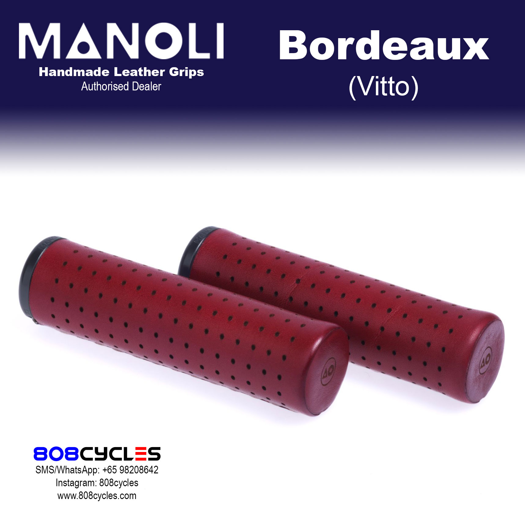 Manoli Leather Grips - Vitto Bordeaux - Image 2