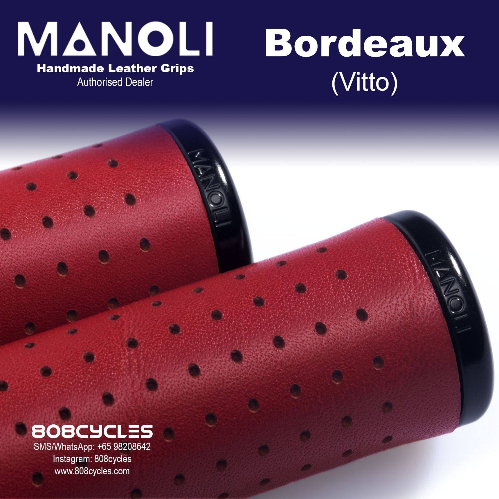 Manoli Leather Grips - Vitto Bordeaux - Image 3