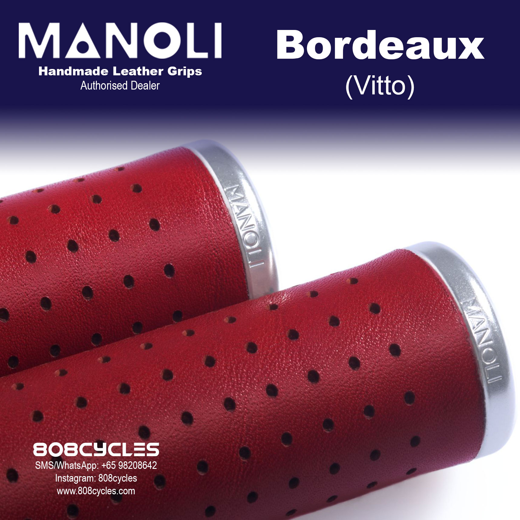 Manoli Leather Grips - Vitto Bordeaux - Image 4