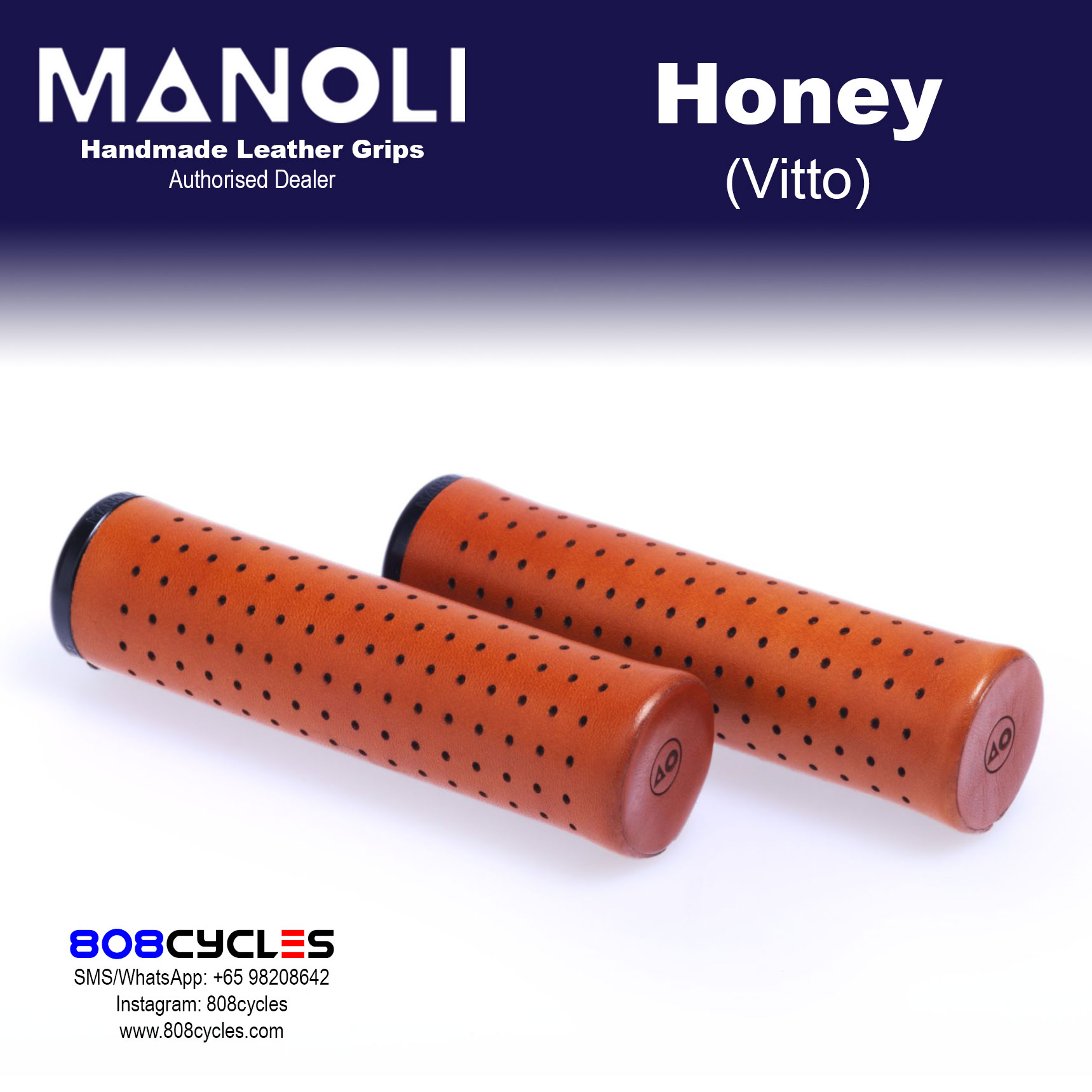 Manoli Leather Grips - Vitto Honey - Image 2
