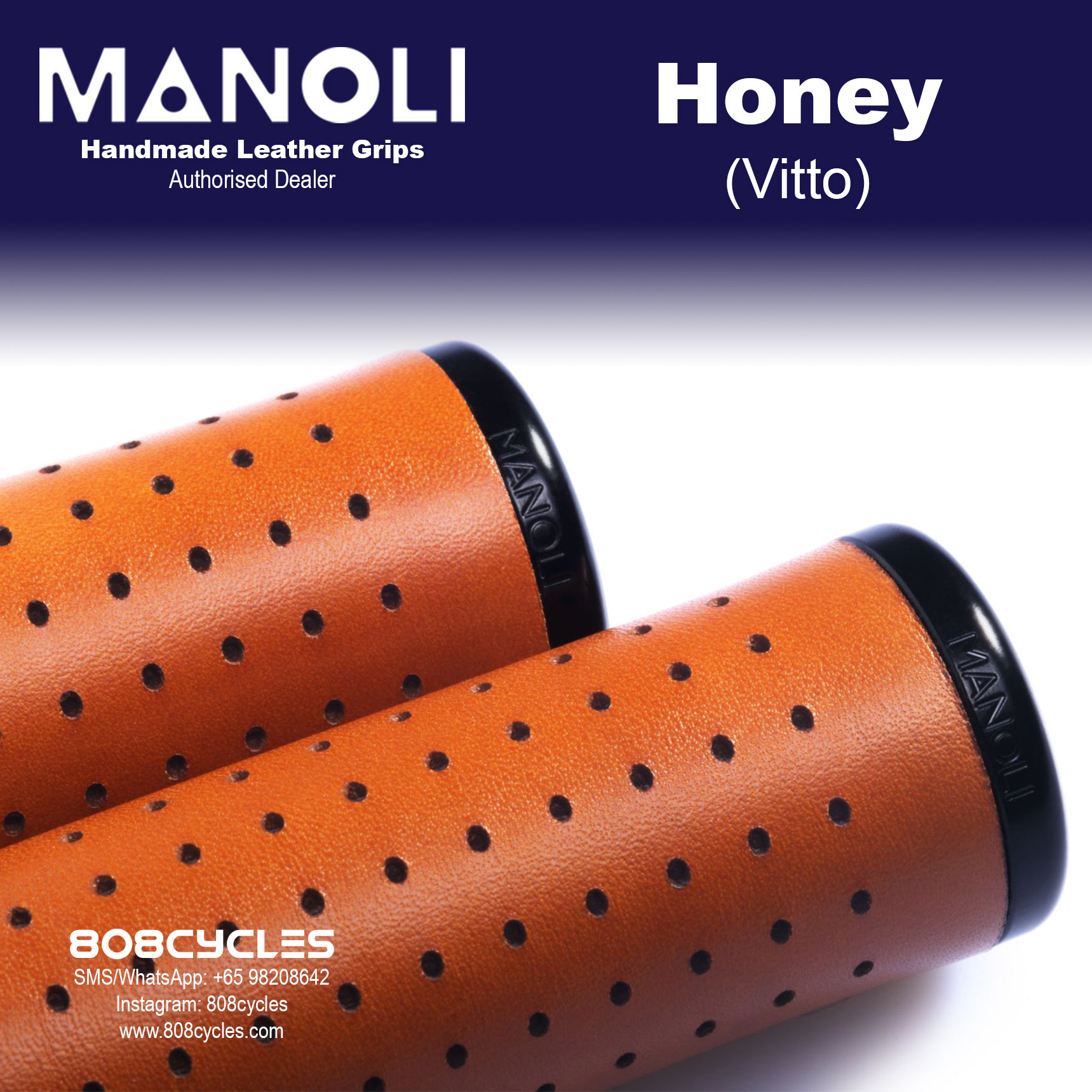 Manoli Leather Grips - Vitto Honey - Image 3