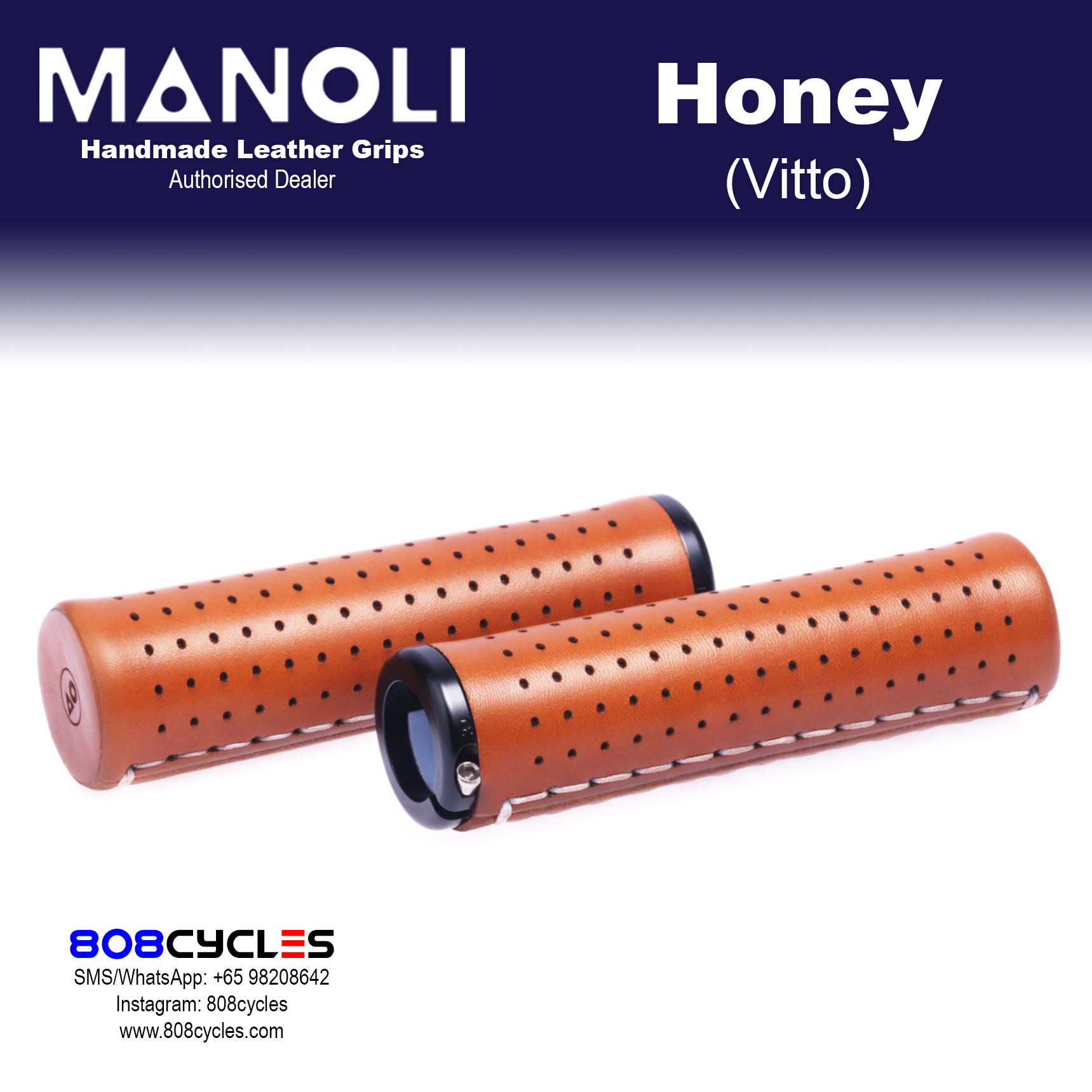 Manoli Leather Grips - Vitto Honey - Image 4