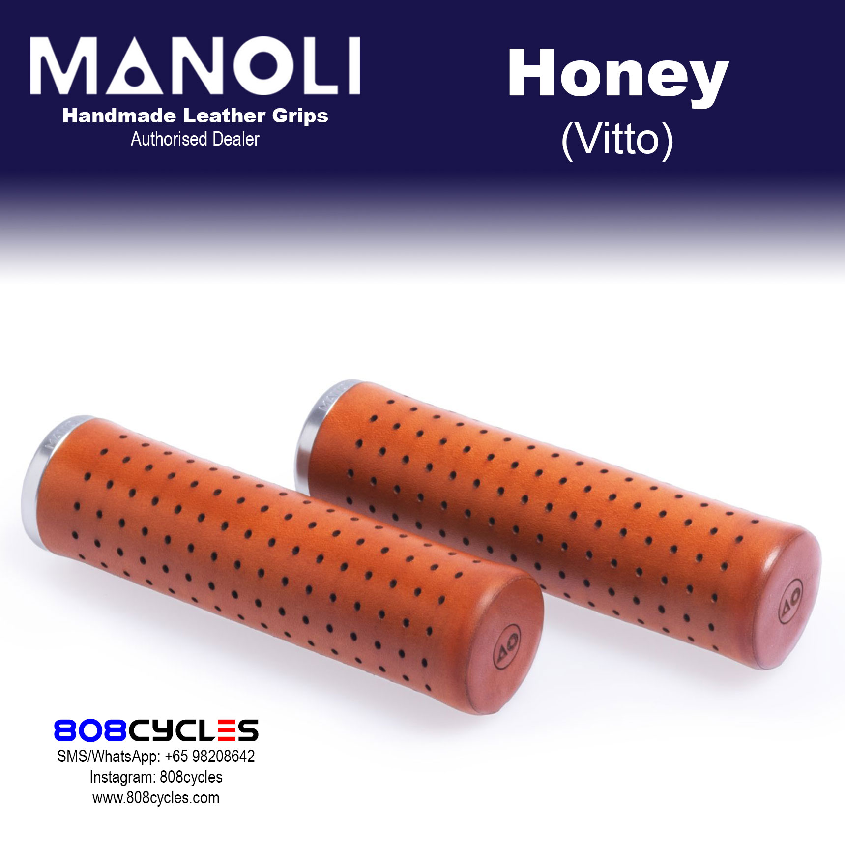 Manoli Leather Grips - Vitto Honey